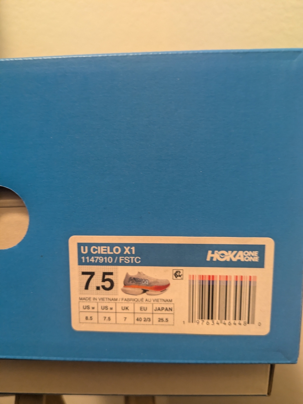 Hoka Cielo X1 Racing Shoe - White with Teal & Orange Accents - Picture 5 of 5